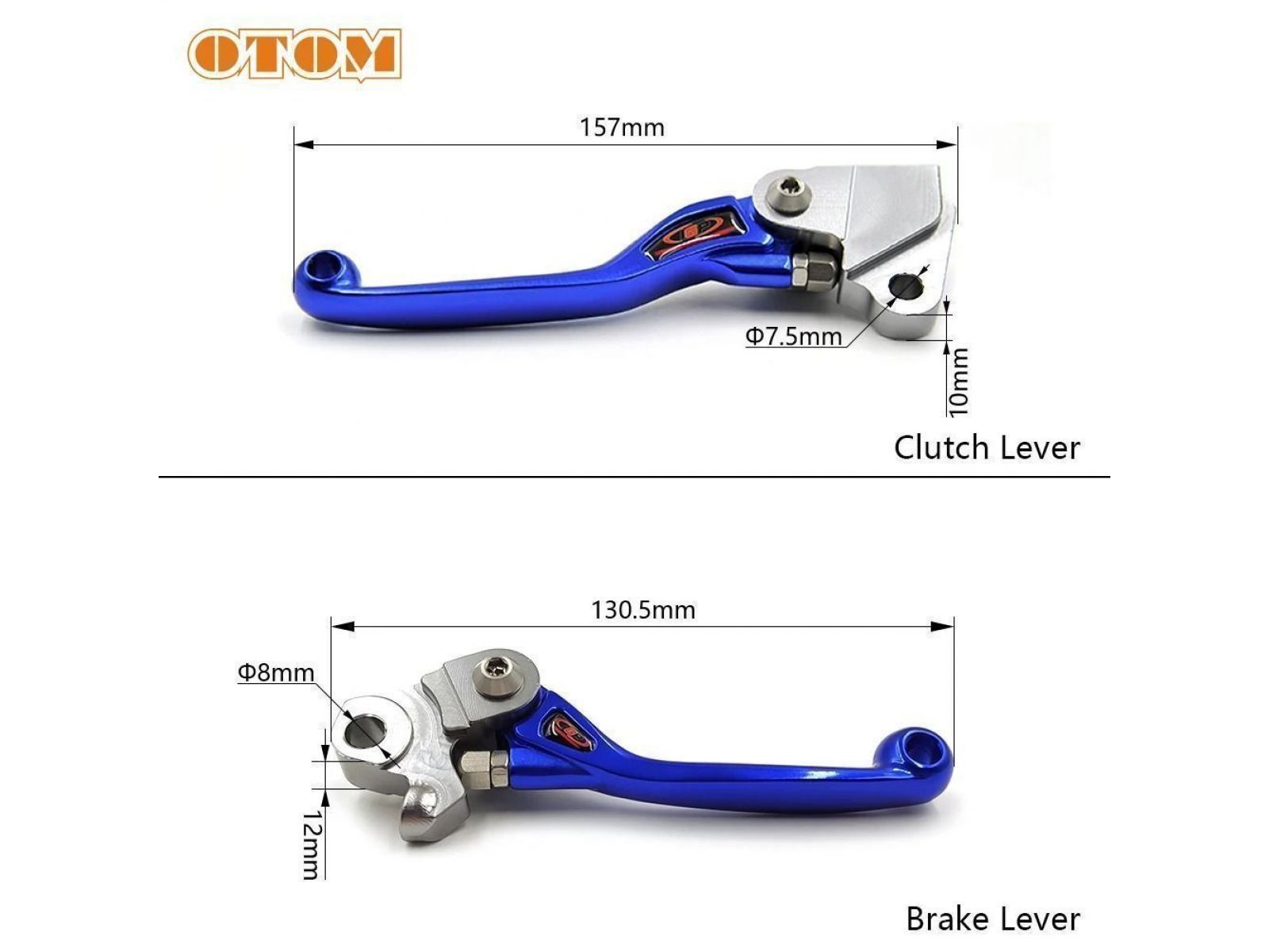 Рычаг тормоза неломайка с регулировкой IGP KXF/YZF, синий